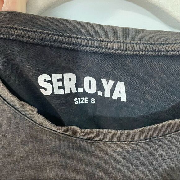 SER.O.YA Andres T-Shirt Slim Fit Men’s Size SMALL Black Wash‎ - Picture 4 of 8